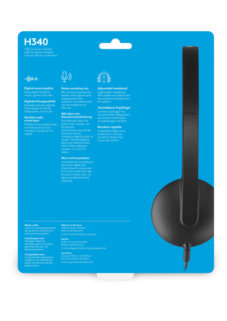Image 11 for Logitech H340 USB Stereo Headset