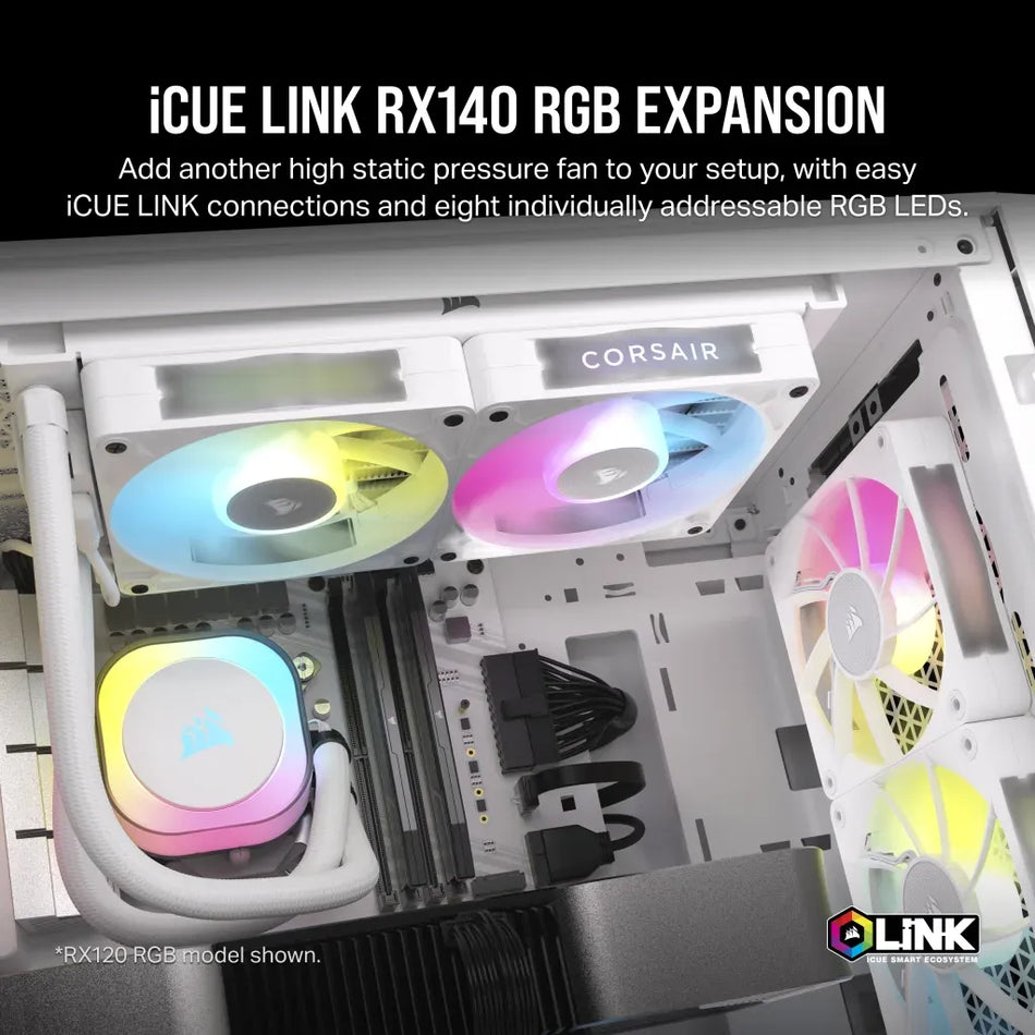 Image 2 for Corsair iCUE LINK RX140 140mm Fan - White