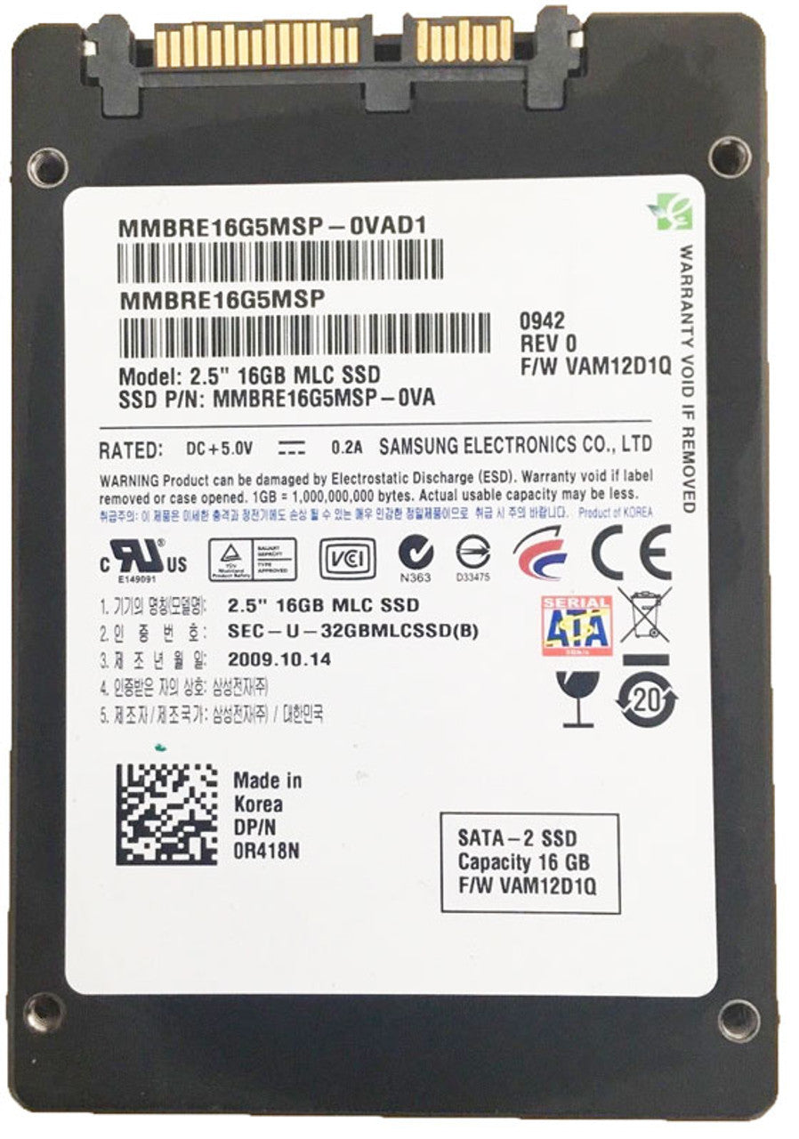 16GB Samsung SATA II SSD