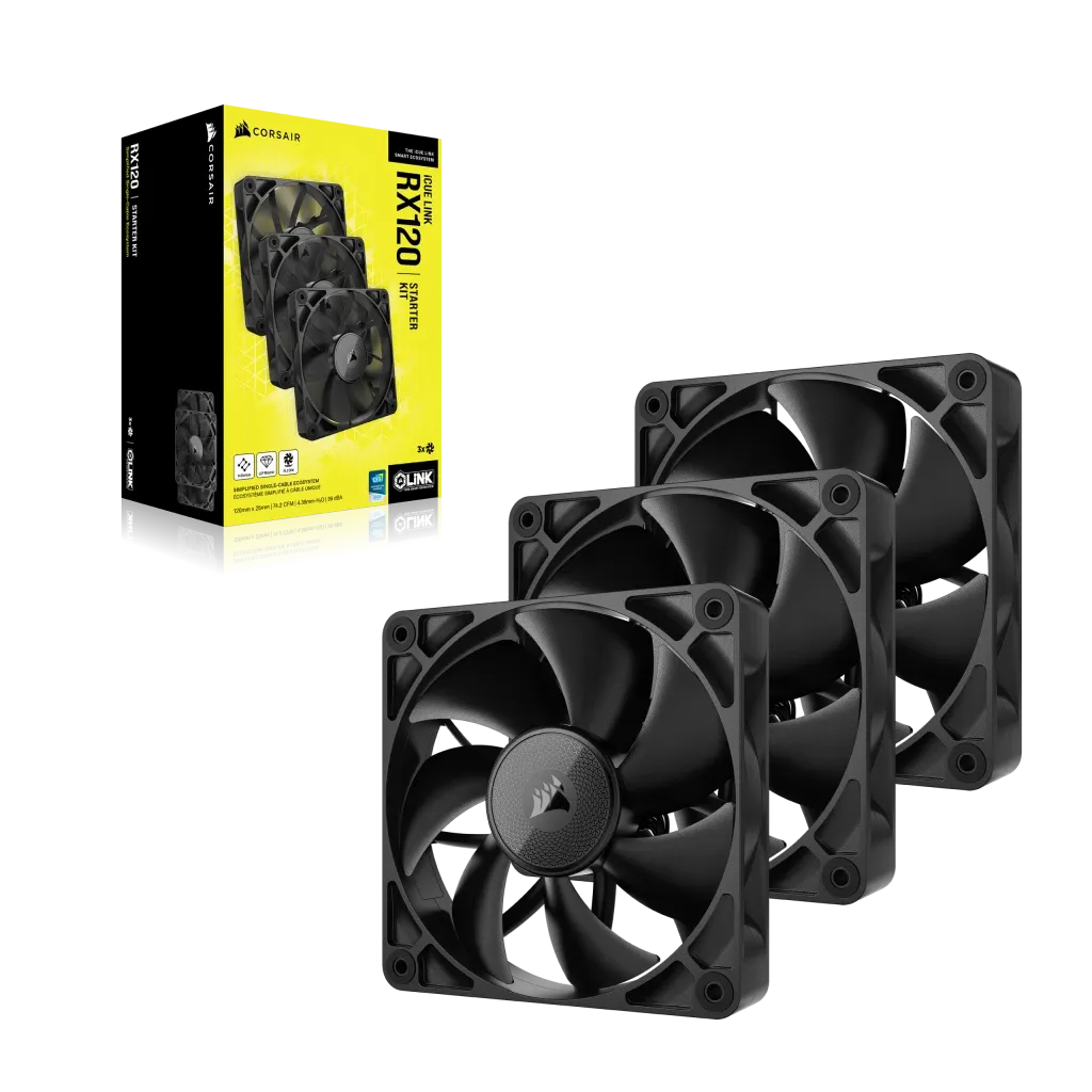Image 2 for Corsair iCUE LINK RX120 120mm Fan Triple Pack