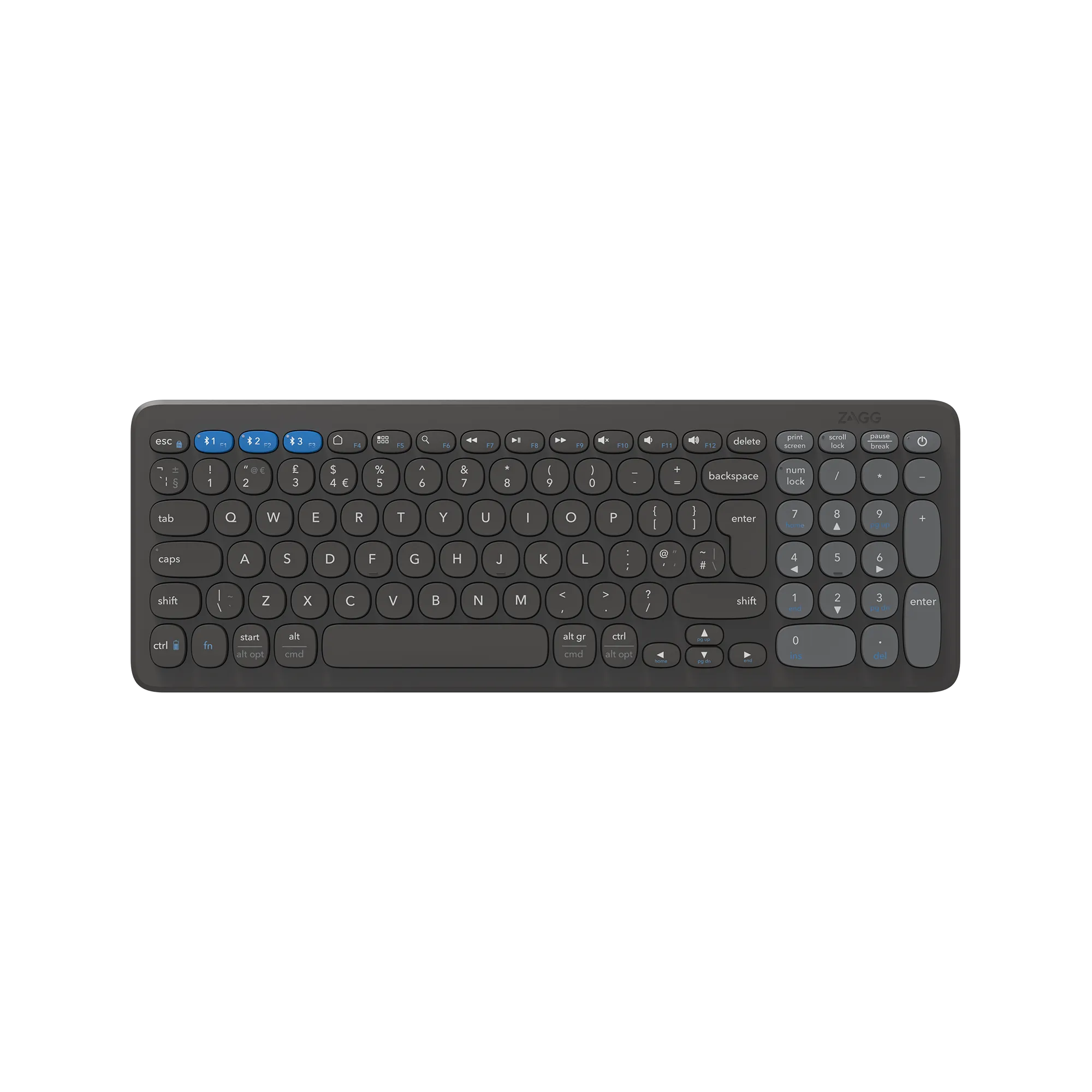 Image 1 for ZAGG Pro Keyboard Mid Size-Charcoal-UK 15