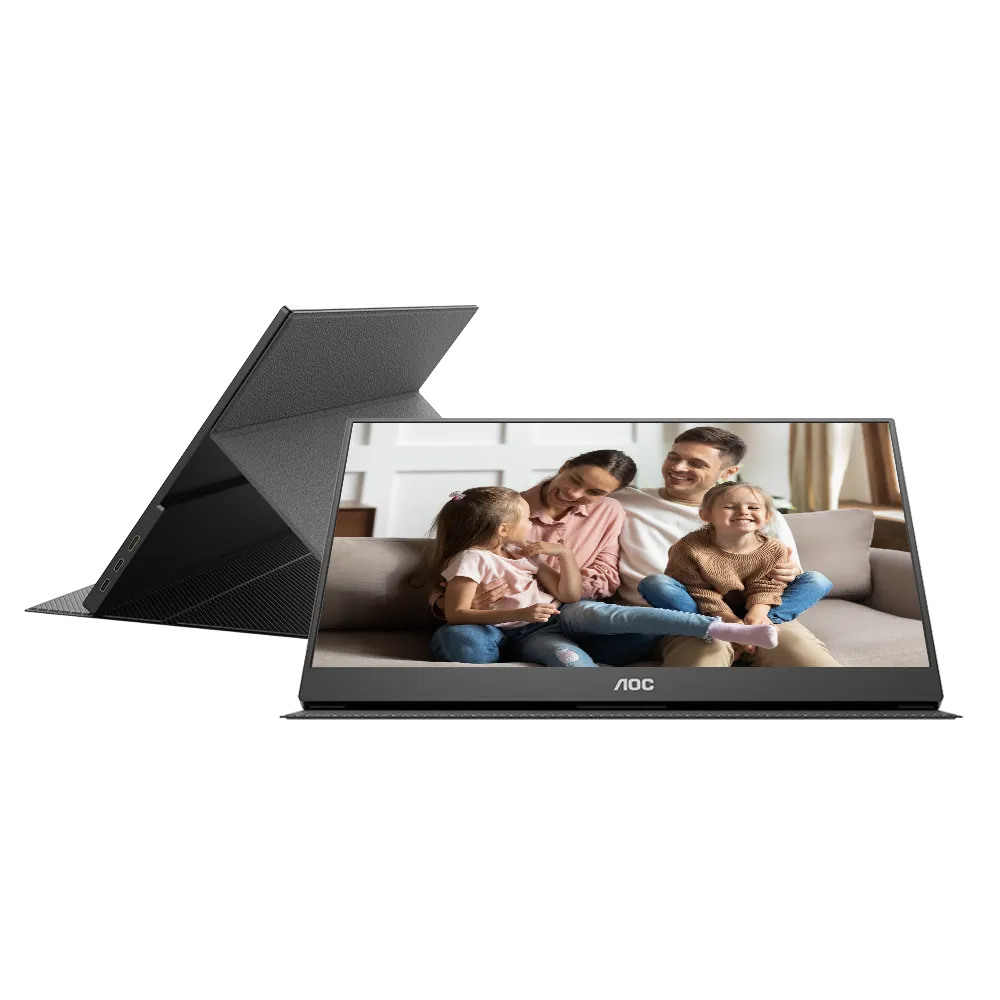 Image 6 for AOC 16T20 15.6-inch Portable IPS Monitor - FHD 1920x1080, 60Hz, USB-C Powered, Mini HDMI, 230nits, VESA Mount, Smart Cover
