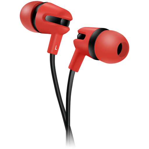 Image 1 for CANYON headphones SEP-4 Mic Flat 1.2m Red