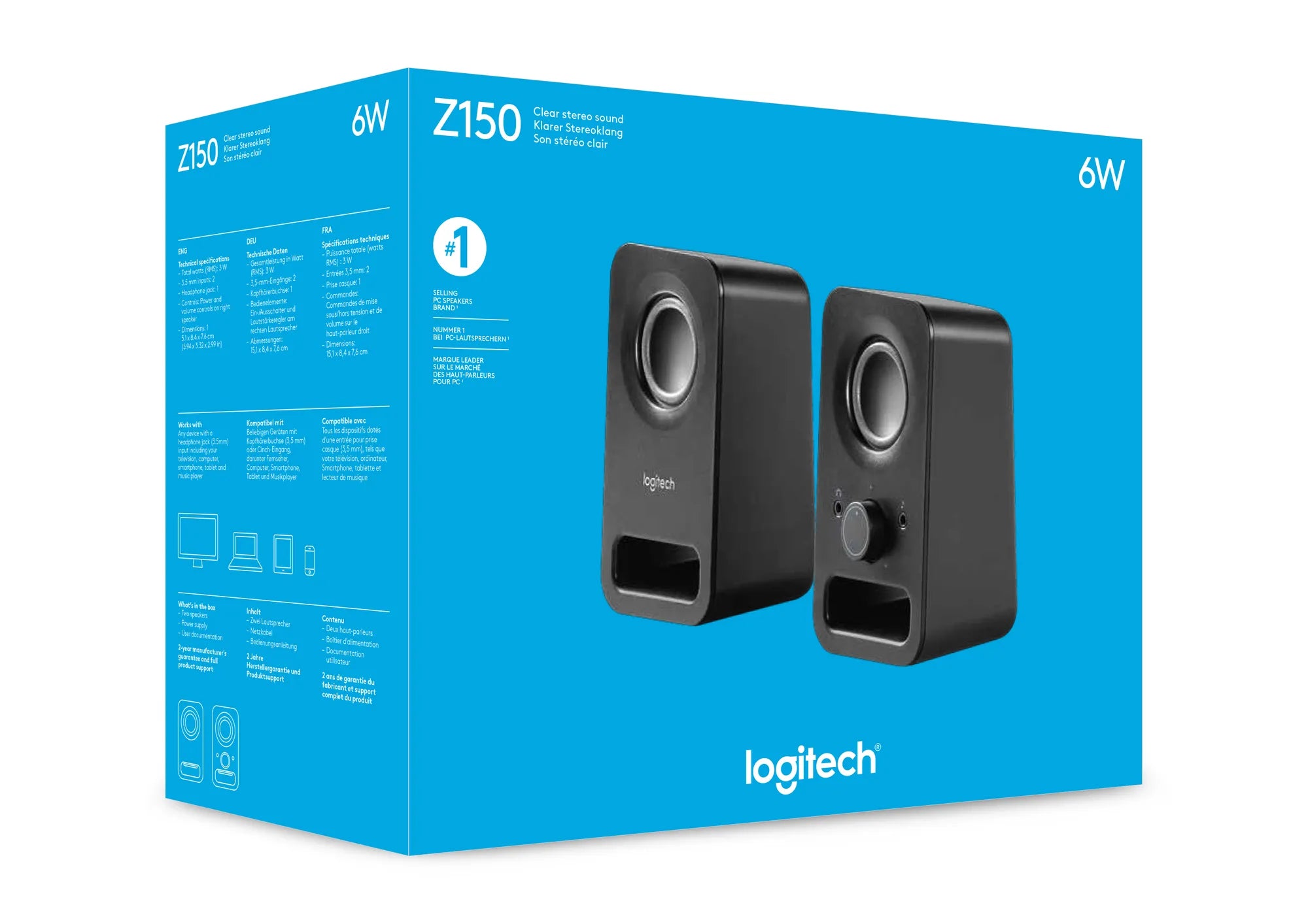 Image 8 for Logitech Z150 Compact Multimedia Speakers