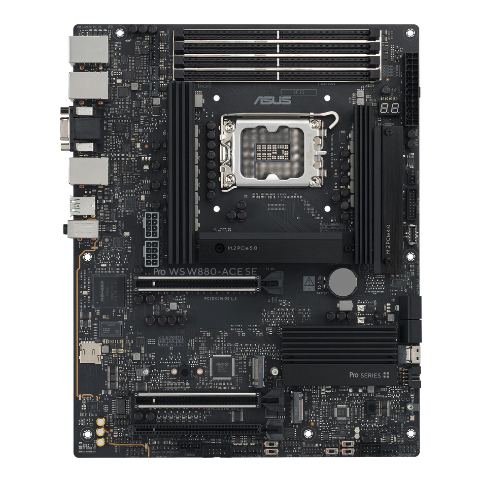 Image 2 for ASUS Motherboard/ATX/LGA1851/4xDIMM/Max.256GB/DDR5/Non-ECC/2xPCIe5x16(x16 or x8)/1xPCIe4x16(x4)/4xM.2/8xSATA/1xHDMI/1xType-C/1xV