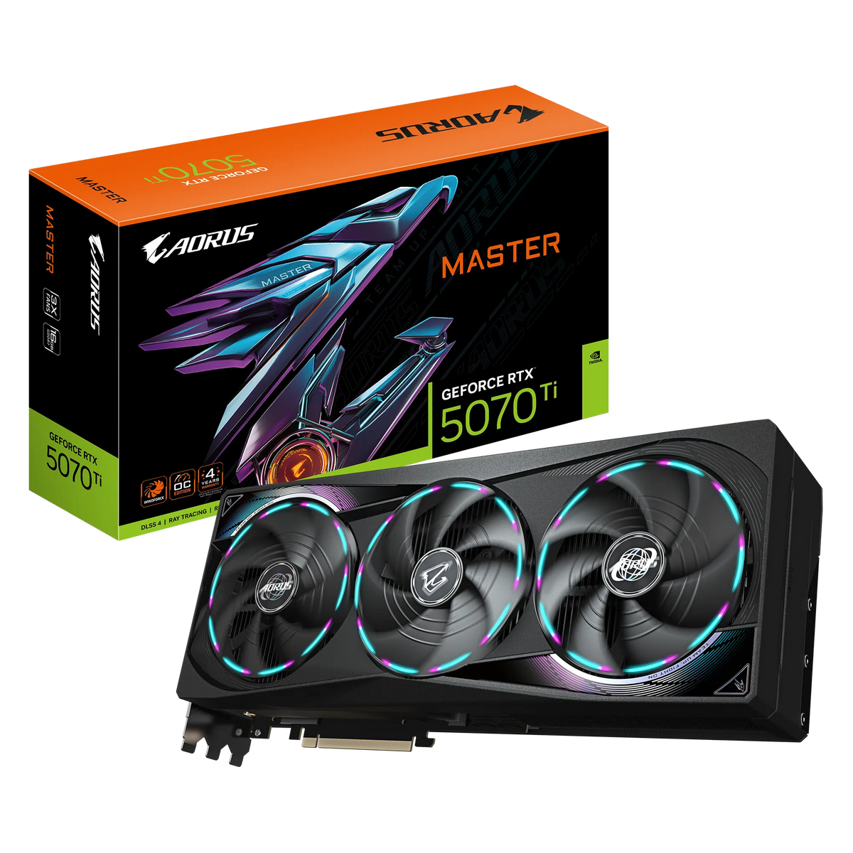 Image 1 for GIGABYTE AORUS GeForce RTX 5070 Ti Master 16GB GDDR7