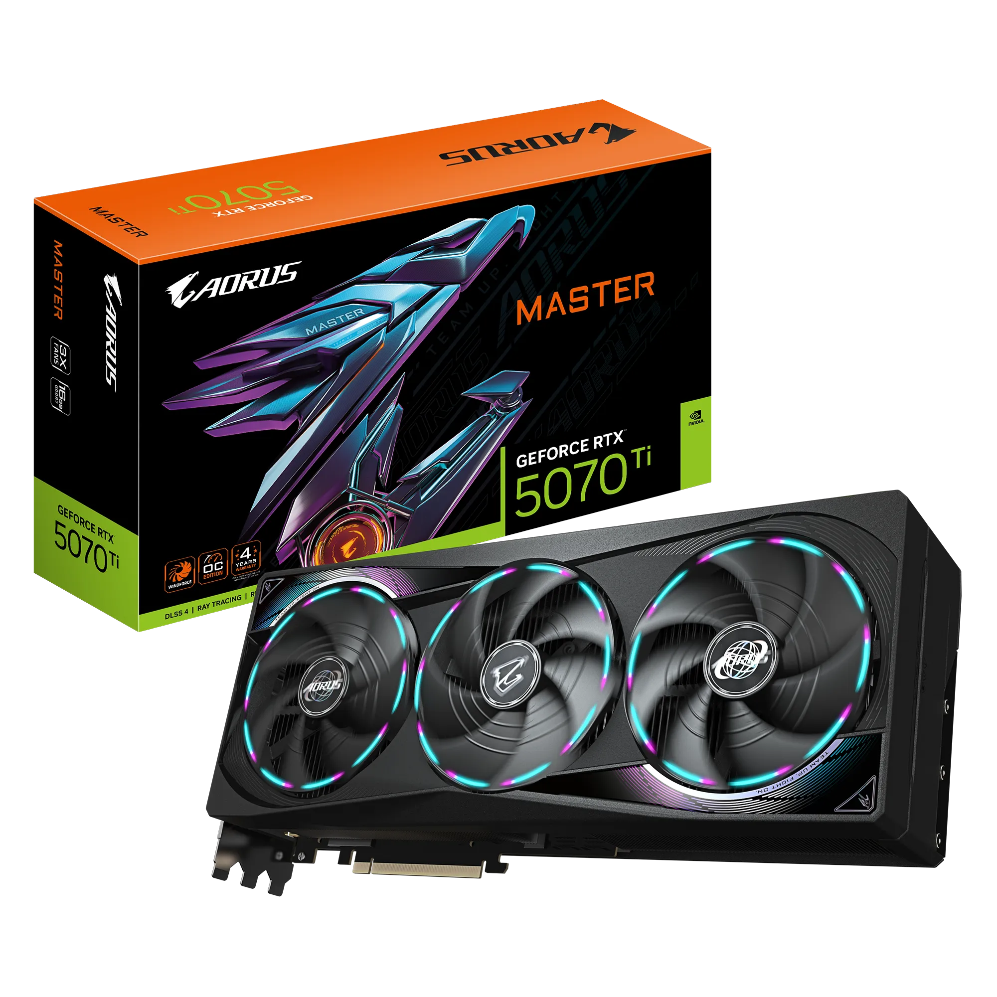Image 1 for GIGABYTE AORUS GeForce RTX 5070 Ti Master 16GB GDDR7