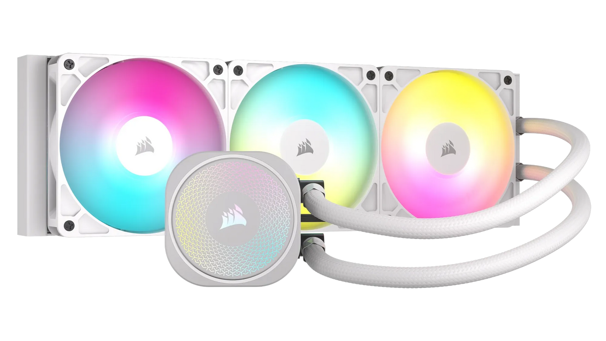 Image 2 for Corsair Nautilus 360 ARGB Liquid CPU Cooler - White