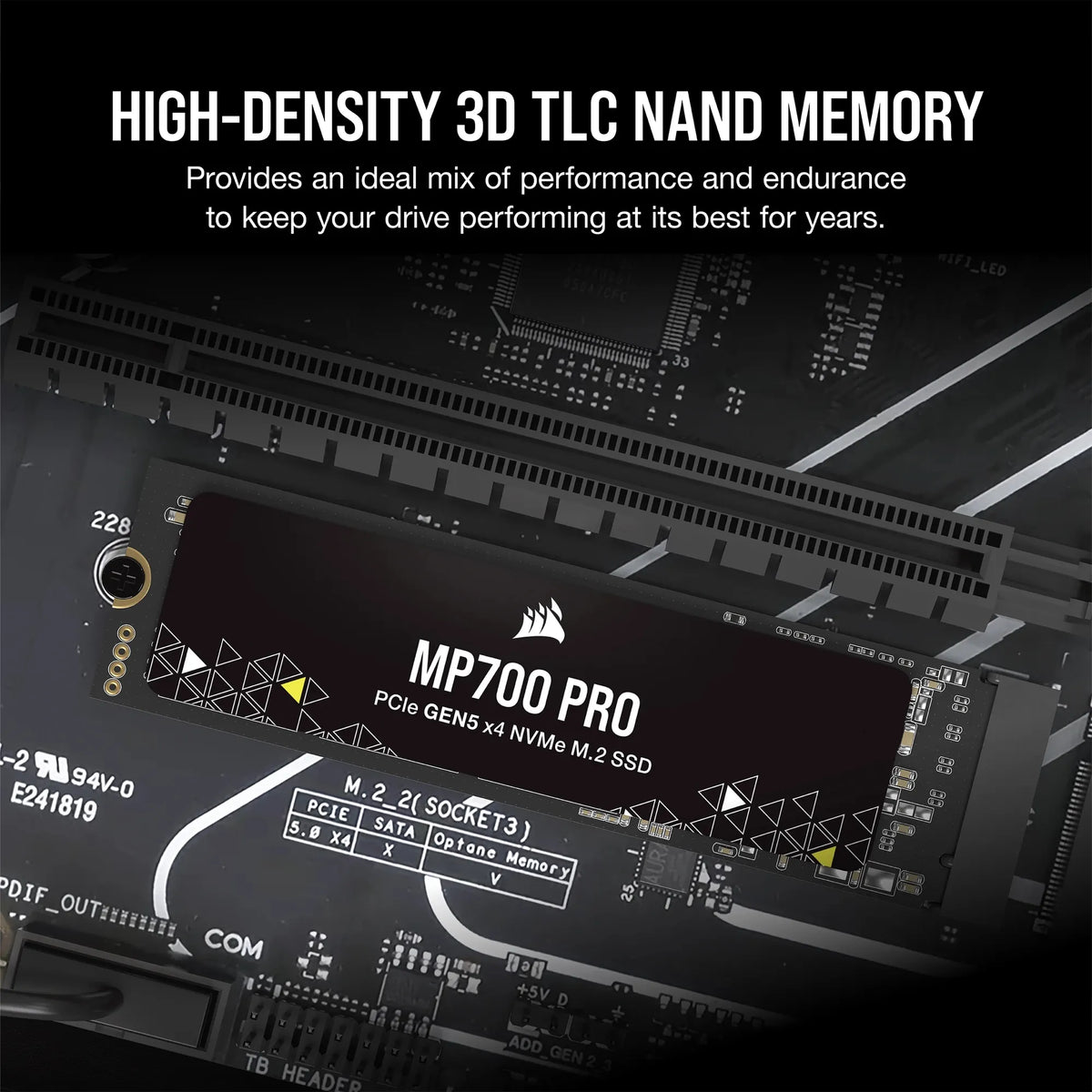 Image 1 for Corsair MP700 PRO 1TB NVMe SSD