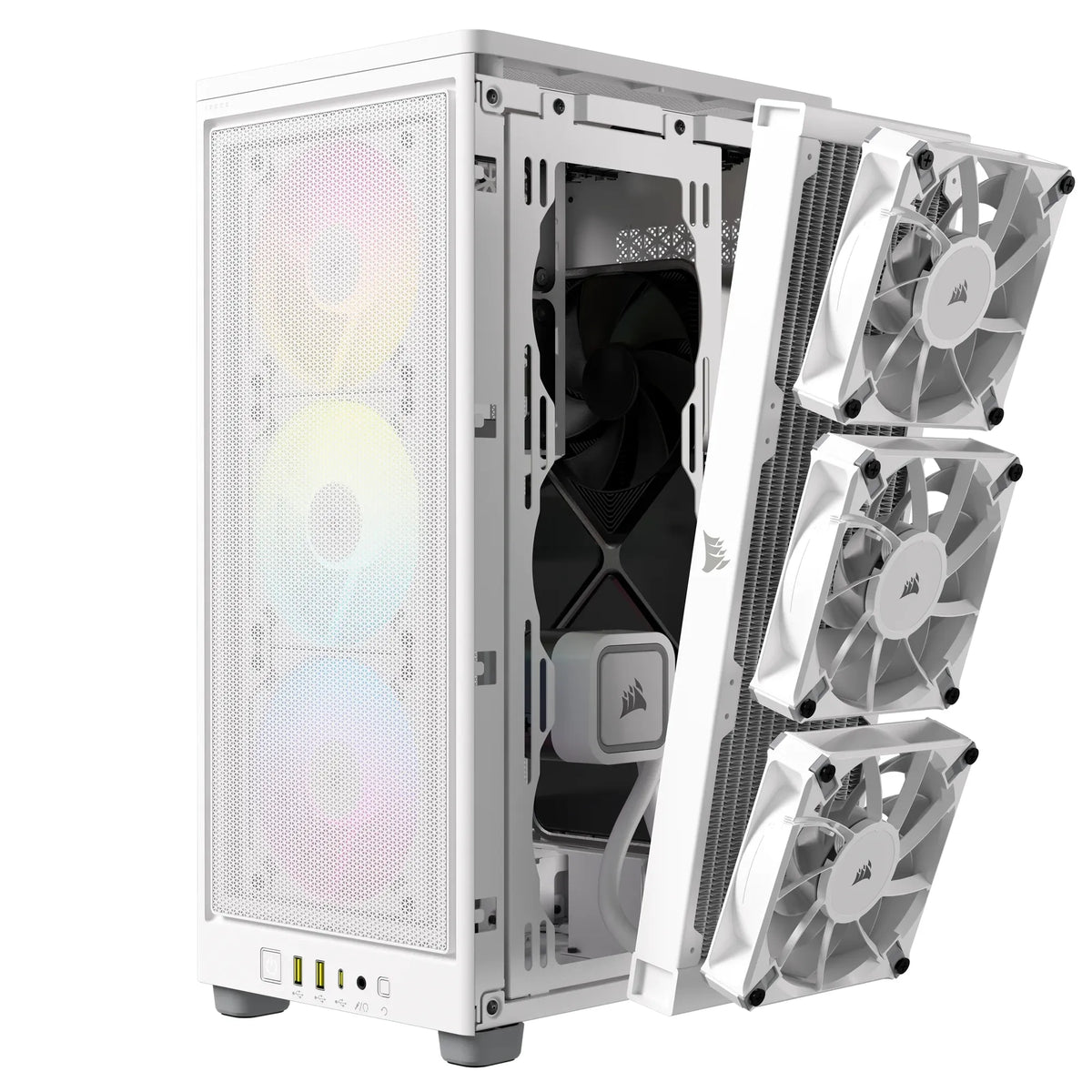 Image 5 for Corsair iCUE 2000D RGB Airflow White Mini-ITX Case