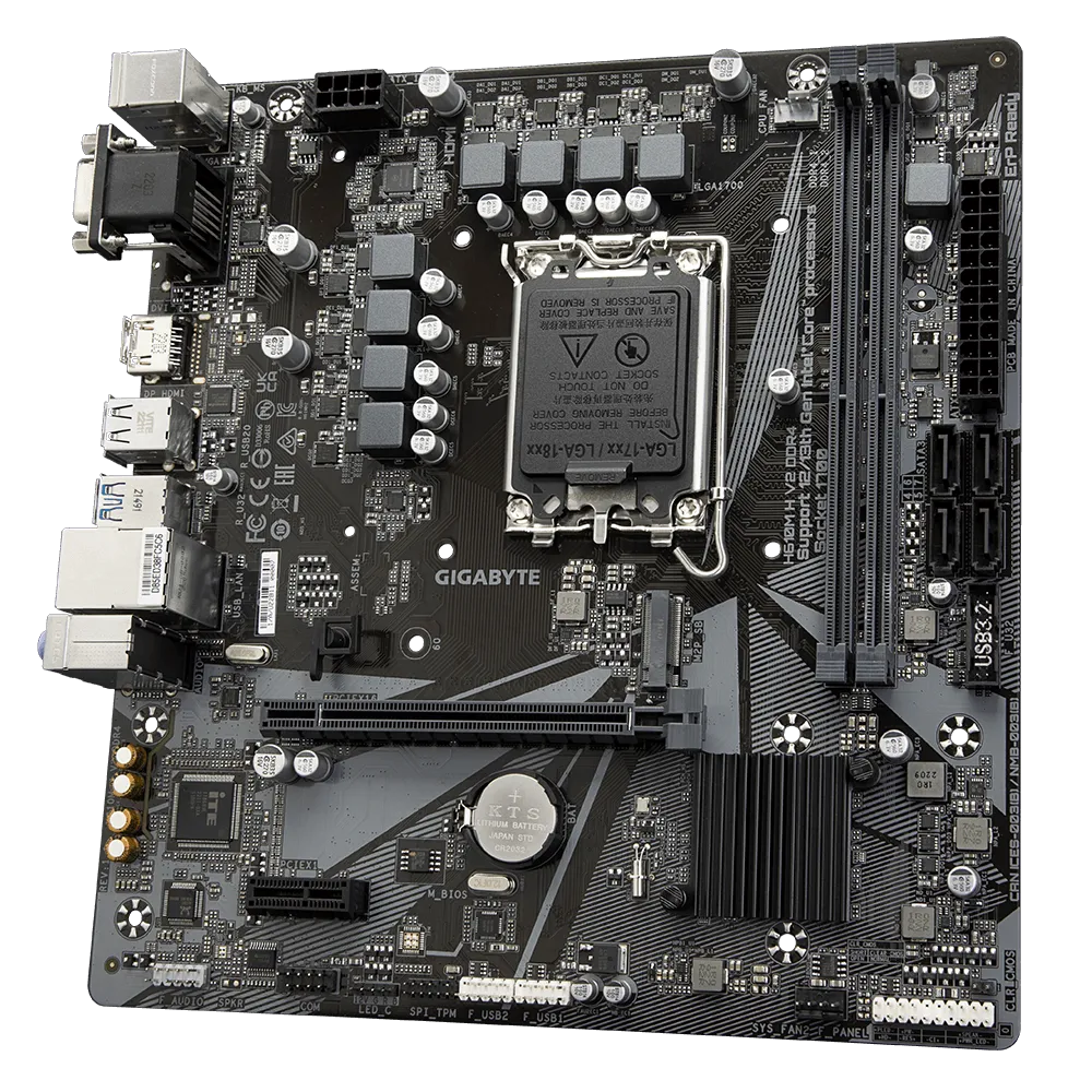 Image 2 for Gigabyte H610M H V2 Motherboard - LGA 1700, DDR4, mATX