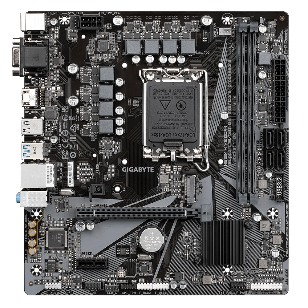 Image 4 for Gigabyte H610M H V2 Motherboard - LGA 1700, DDR4, mATX