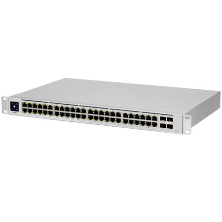 Image 1 for USW-48-PoE is 48-Port managed PoE switch with (48) Gigabit Ethernet ports including (32) 802.3at PoE+ ports, and (4) SFP ports. Powerful second-generation UniFi switching.