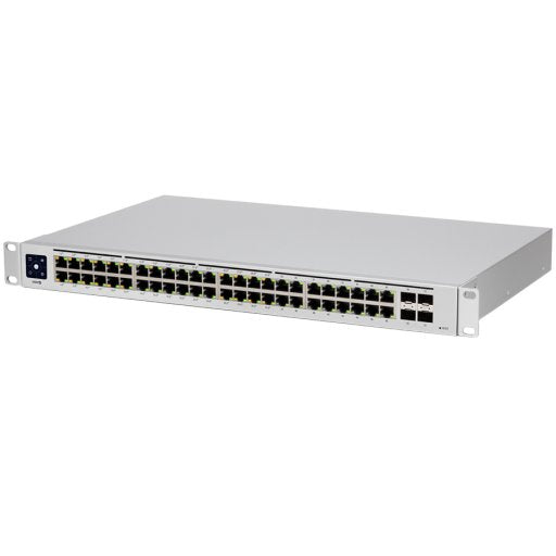 Image 1 for USW-48-PoE is 48-Port managed PoE switch with (48) Gigabit Ethernet ports including (32) 802.3at PoE+ ports, and (4) SFP ports. Powerful second-generation UniFi switching.