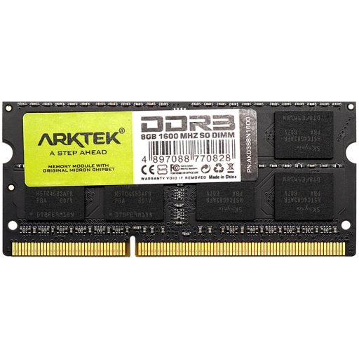 Image 1 for Arktek Memory 8GB DDR3 PC-1600 SO-DIMM RAM Module for Notebook