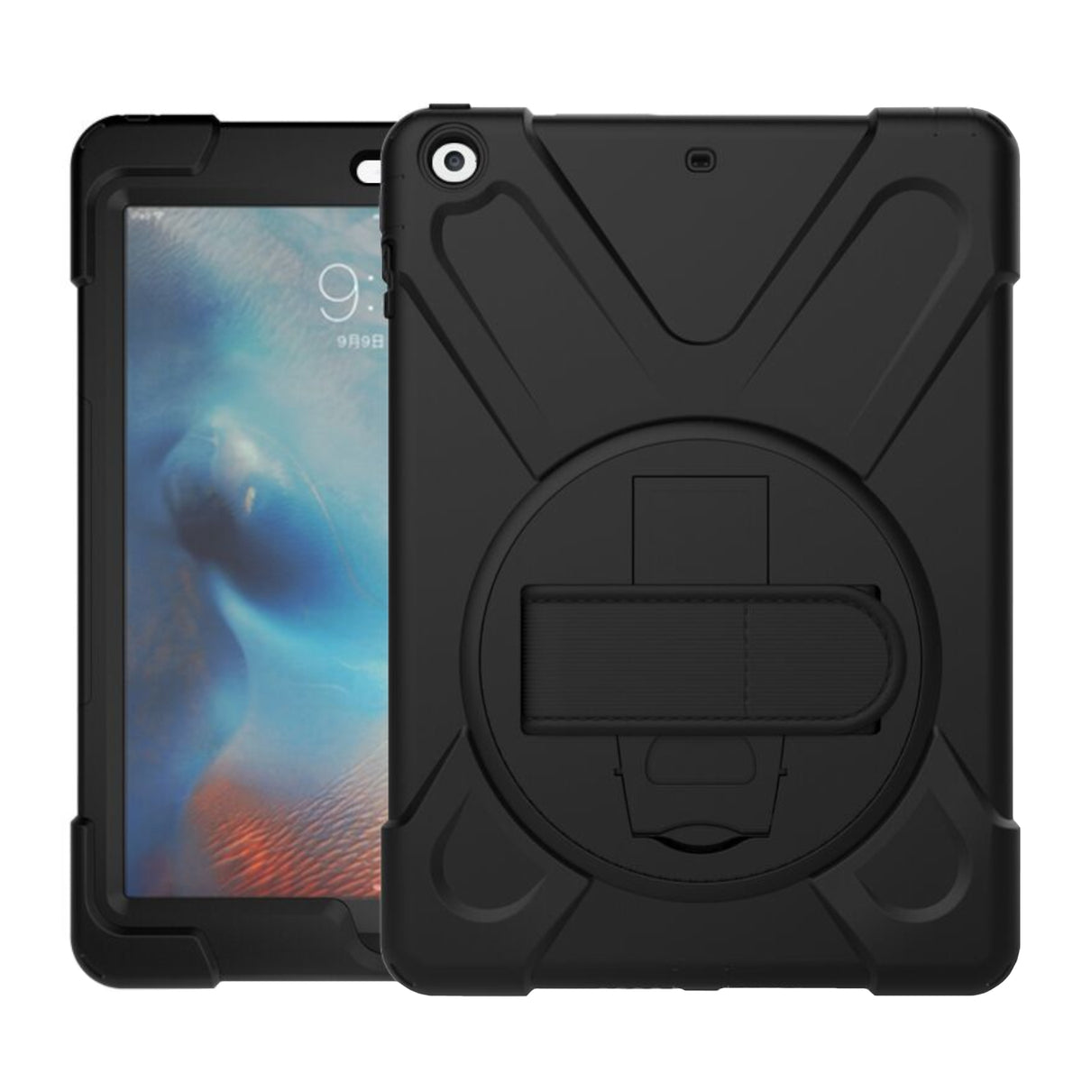 Image 1 for Port Designs Pro Shock 360 Rugged Protective and Rotative Folio for Samsung Galaxy Tab A9+ - Black