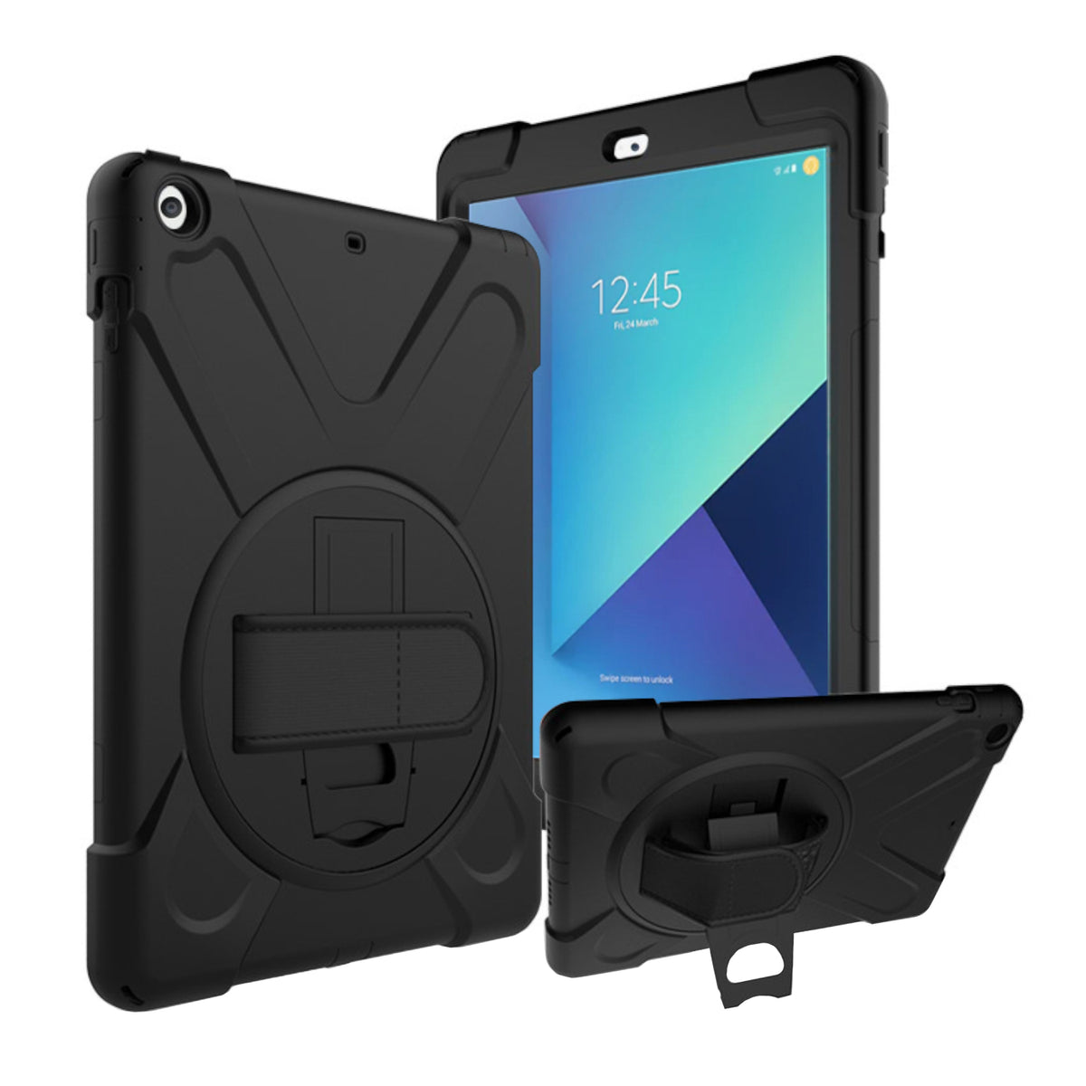 Image 3 for Port Designs Pro Shock 360 Rugged Protective and Rotative Folio for Samsung Galaxy Tab A9+ - Black