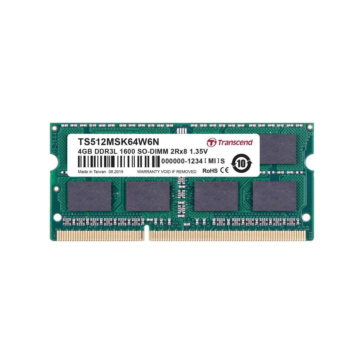 Image 1 for Transcend 4GB DDR3-1600 SO-DIMM Memory