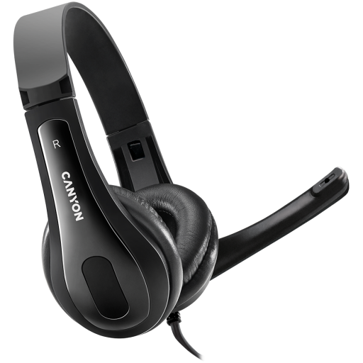 Image 1 for CANYON PC headset CHSU-1 PC Mic USB 2m Black