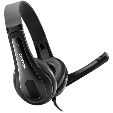 Image 1 for CANYON PC headset CHSU-1 PC Mic USB 2m Black