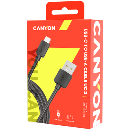 Image 1 for CANYON cable UC-2 USB-C 5W 2m Black