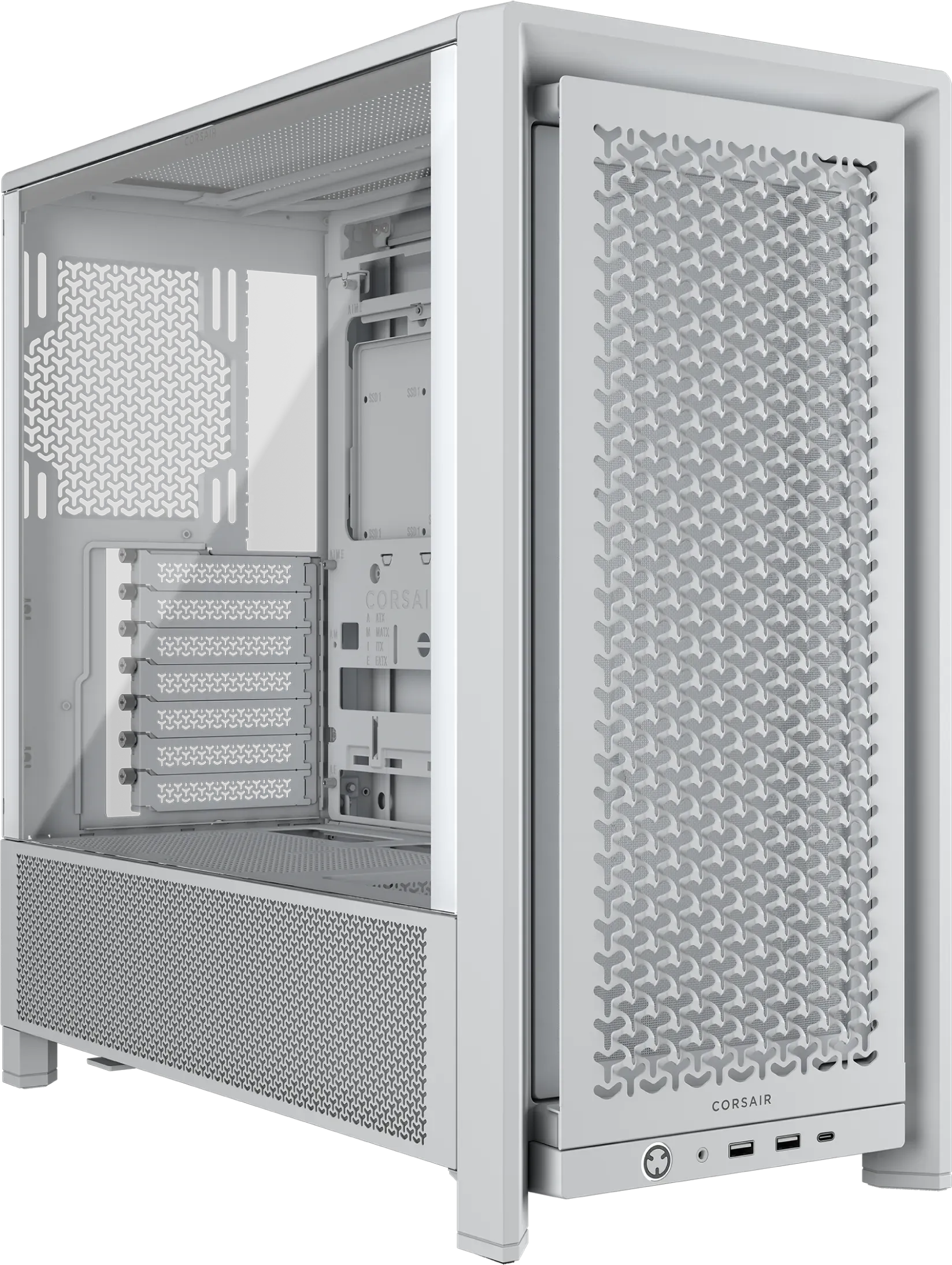 Image 1 for Corsair FRAME 4000D White Mid-Tower PC Case