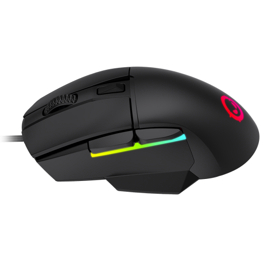 Image 1 for LORGAR Jetter 357, gaming mouse, Optical Gaming Mouse with 6 programmable buttons, Pixart ATG4090 sensor, DPI can be up to 8000, 30 million times key life, 1.8m PVC USB cable, Matt UV coating and RGB lights with 4 LED flowing mode, size:124.90*71.65*