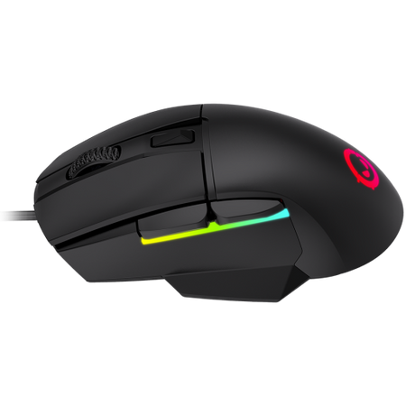 Image 1 for LORGAR Jetter 357, gaming mouse, Optical Gaming Mouse with 6 programmable buttons, Pixart ATG4090 sensor, DPI can be up to 8000, 30 million times key life, 1.8m PVC USB cable, Matt UV coating and RGB lights with 4 LED flowing mode, size:124.90*71.65*