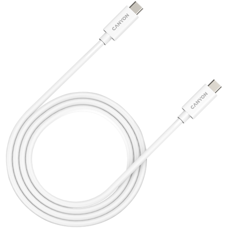 Image 1 for CANYON UC-44, cable, U4-CC-5A1M-E, USB4 TYPE-C to TYPE-C cable assembly 40G 1m 5A 240W(ERP) with E-MARK, CE, ROHS, white