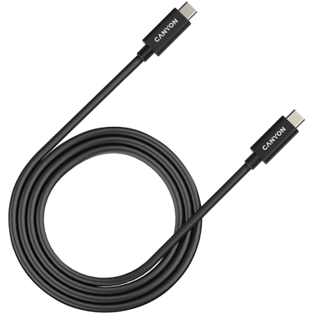 Image 1 for CANYON UC-44, cable, U4-CC-5A1M-E, USB4 TYPE-C to TYPE-C cable assembly 40G 1m 5A 240W(ERP) with E-MARK, CE, ROHS, black