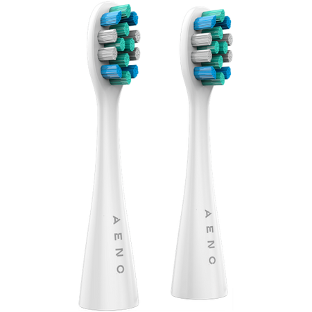 Image 1 for AENO Replacement toothbrush heads, White, Dupont bristles, 2pcs in set (for ADB0001S/ADB0002S)