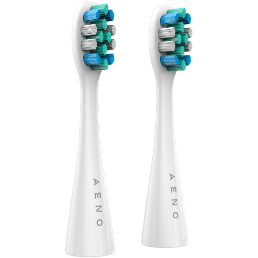 Image 1 for AENO Replacement toothbrush heads, White, Dupont bristles, 2pcs in set (for ADB0001S/ADB0002S)