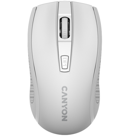 Image 1 for CANYON MW-7, 2.4Ghz wireless mouse, 6 buttons, DPI 800/1200/1600, with 1 AA battery ,size 110*60*37mm,58g,white