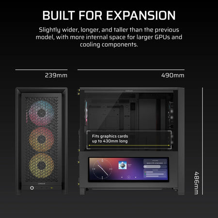 Image 3 for FRAME 4000D LCD RS ARGB Premium Mid-Tower PC Case