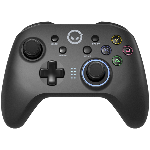 Image 1 for LORGAR TRIX-510, Gaming controller, Black, BT5.0 Controller with built-in 600mah battery, 1M Type-C charging cable ,6 axis motion sensor support nintendo switch ,android,PC, IOS13, PS3, normal size dongle,black