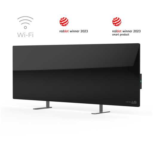 Image 1 for AENO Premium Eco Smart Heater, 700W, Tempered glass, Infrared+convection heating type, Plug type: South Africa (M type), BLACKManufacturer: AENO
