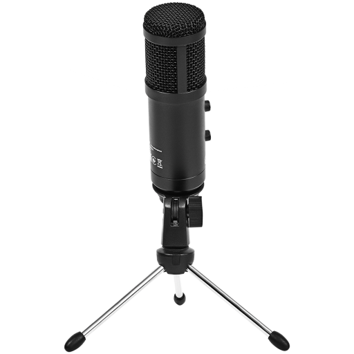 Image 1 for LORGAR Soner 313, Gaming Microphones, Black, USB condenser microphone with Volume Knob & Echo Kob, including 1x Microphone, 1 x 2.5M USB Cable, 1 x Tripod Stand, 1 x User Manual, body size: Φ47.4*158.2*48.1mm, weight: 243.0g