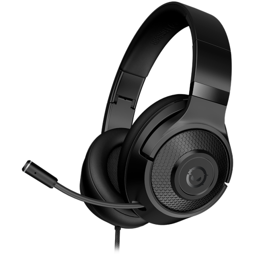 Image 1 for LORGAR Noah 101, Gaming headset with microphone, 3.5mm jack connection, cable length 2m, foldable design, PU leather ear pads, size: 185*195*80mm, 0.245kg, black