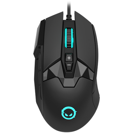 Image 1 for LORGAR Stricter 579, gaming mouse, 9 programmable buttons, Pixart PMW3336 sensor, DPI up to 12 000, 50 million clicks buttons lifespan, 2 switches, built-in display, 1.8m USB soft silicone cable, Matt UV coating with glossy parts and RGB lights with 