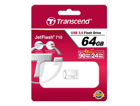 Image 1 for Transcend 64GB JetFlash 710 USB 3.0 Flash Drive - Silver