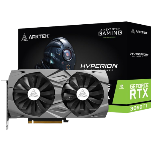 Image 1 for Arktek Geforce RTX3060Ti DDR6 8GB 256Bit TWIN FANS Graphics Card