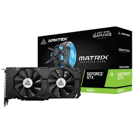 Image 1 for Arktek Geforce GTX1660Ti GDDR6 6GB 192BIT Twin Fans Graphics Card
