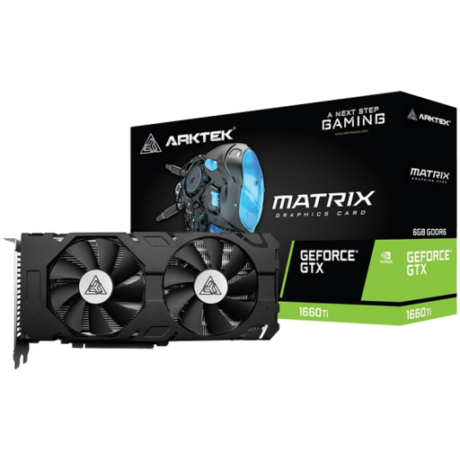 Image 1 for Arktek Geforce GTX1660Ti GDDR6 6GB 192BIT Twin Fans Graphics Card