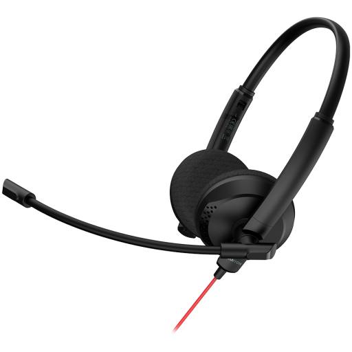 Image 1 for CANYON PC headset HS-07 PC Mic 3.5/USB Flat 2.8m Black