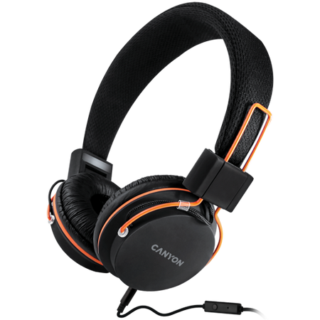 Image 1 for CANYON headset HP-2 Mic 1.2 m Black