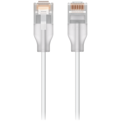 Image 1 for Ubiquiti UACC-Cable-Patch-EL-5M-W Nano-thin patch cable with 2.5 GbE support designed to show Etherlighting effects