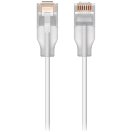 Image 1 for Ubiquiti UACC-Cable-Patch-EL-5M-W Nano-thin patch cable with 2.5 GbE support designed to show Etherlighting effects