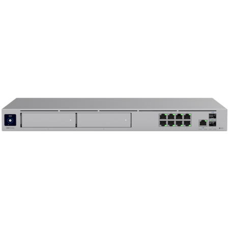 Image 1 for Ubiquiti rack-mount Cloud Gateway with 10 Gbps performance, multi-WAN load balancing, and two NVR drive bays designed for large-scale, multi-application UniFi sites