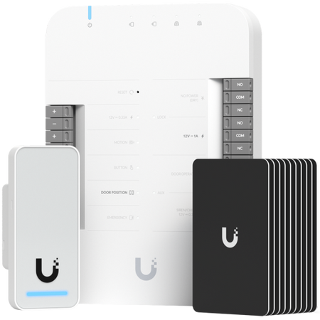 Image 1 for Ubiquiti quick start for Access with all you need for one door with one reader,  Door Hub, G2 Reader, 10 x Access Cards