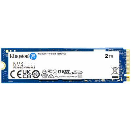 Image 1 for Kingston 2TB NV3 SSD M.2 2280 PCIe 4.0 NVMe, Read: 6,000/ Write: 5,000MB/s